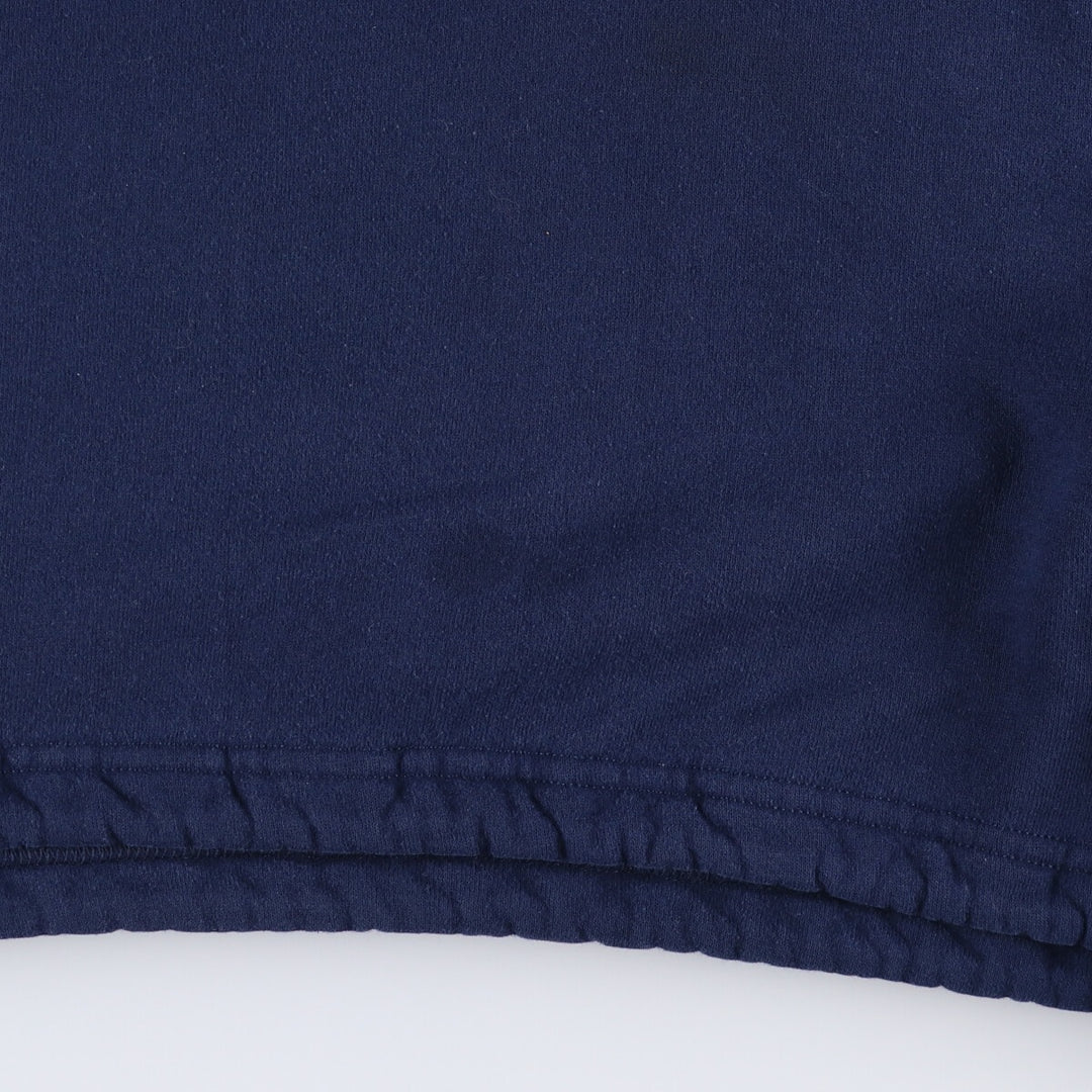 90'S Russell Half-Zip Sweatshirt, Made in USA, Men's XL, Vintage cotton navy blue type Vintage Second Hand