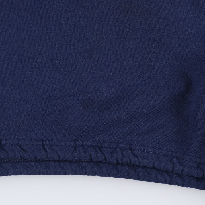 90'S Russell Half-Zip Sweatshirt, Made in USA, Men's XL, Vintage cotton navy blue type Vintage Second Hand