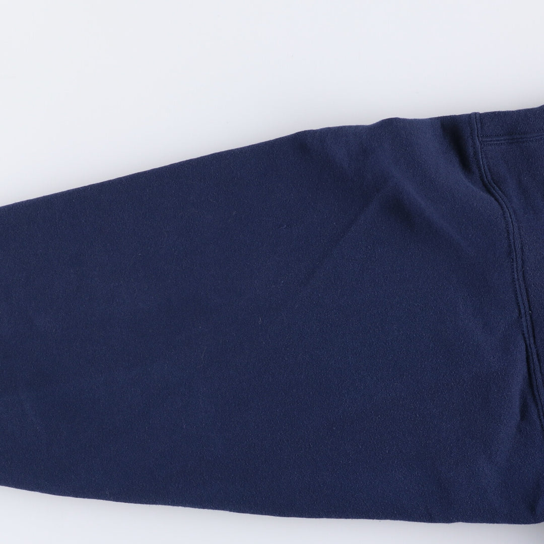 90'S Russell Half-Zip Sweatshirt, Made in USA, Men's XL, Vintage cotton navy blue type Vintage Second Hand