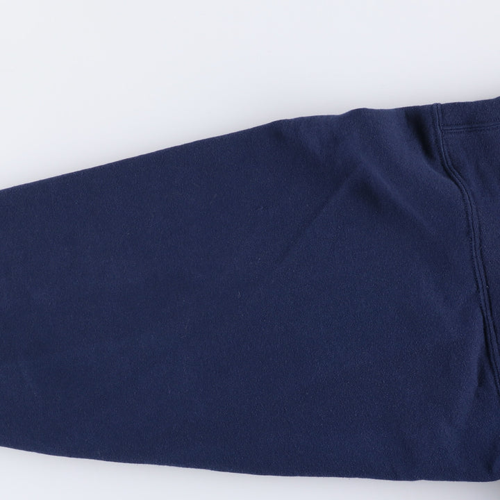 90'S Russell Half-Zip Sweatshirt, Made in USA, Men's XL, Vintage cotton navy blue type Vintage Second Hand