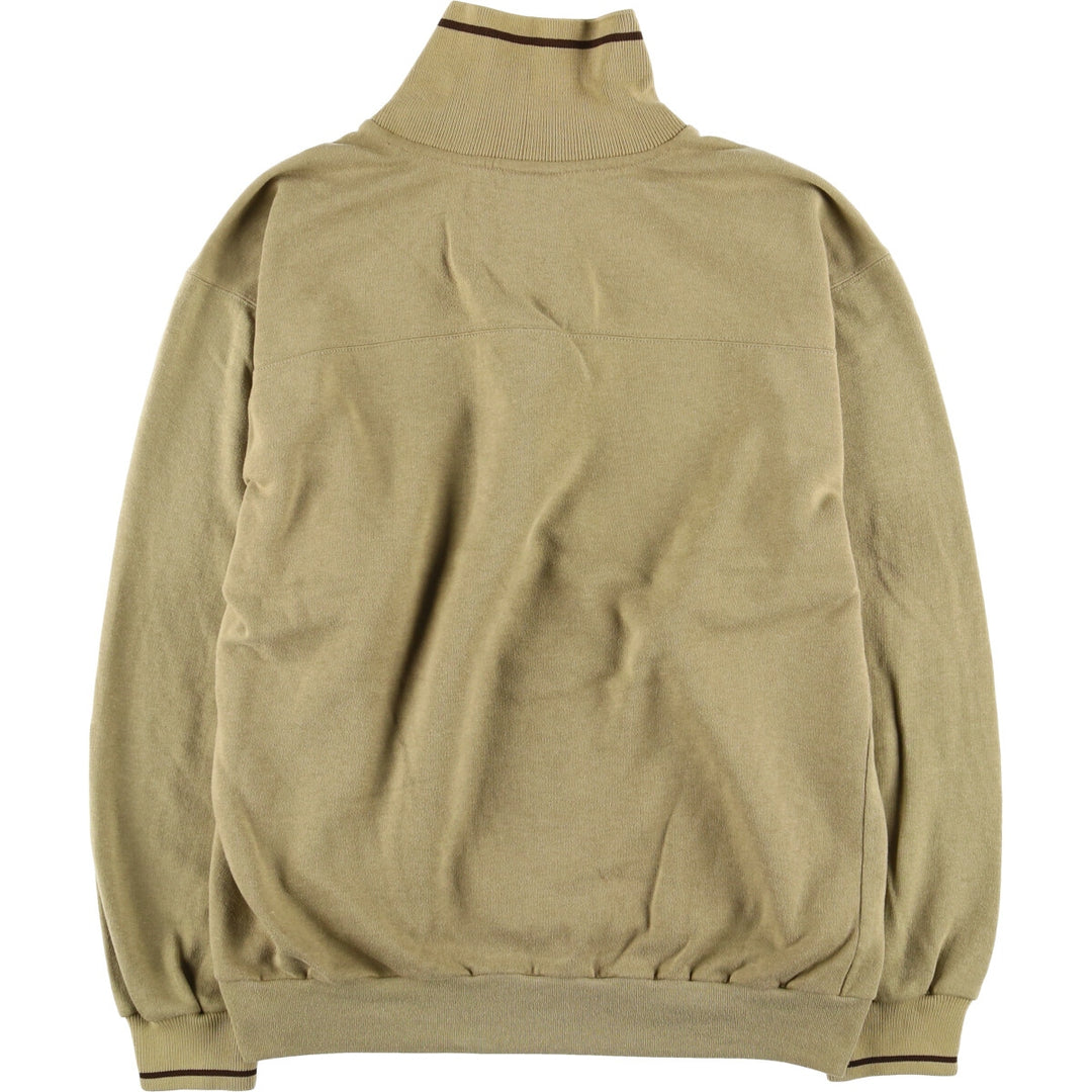 Vintage 90'S Adidas half-zip sweatshirt, size L, men's cotton Beige type Vintage Second Hand