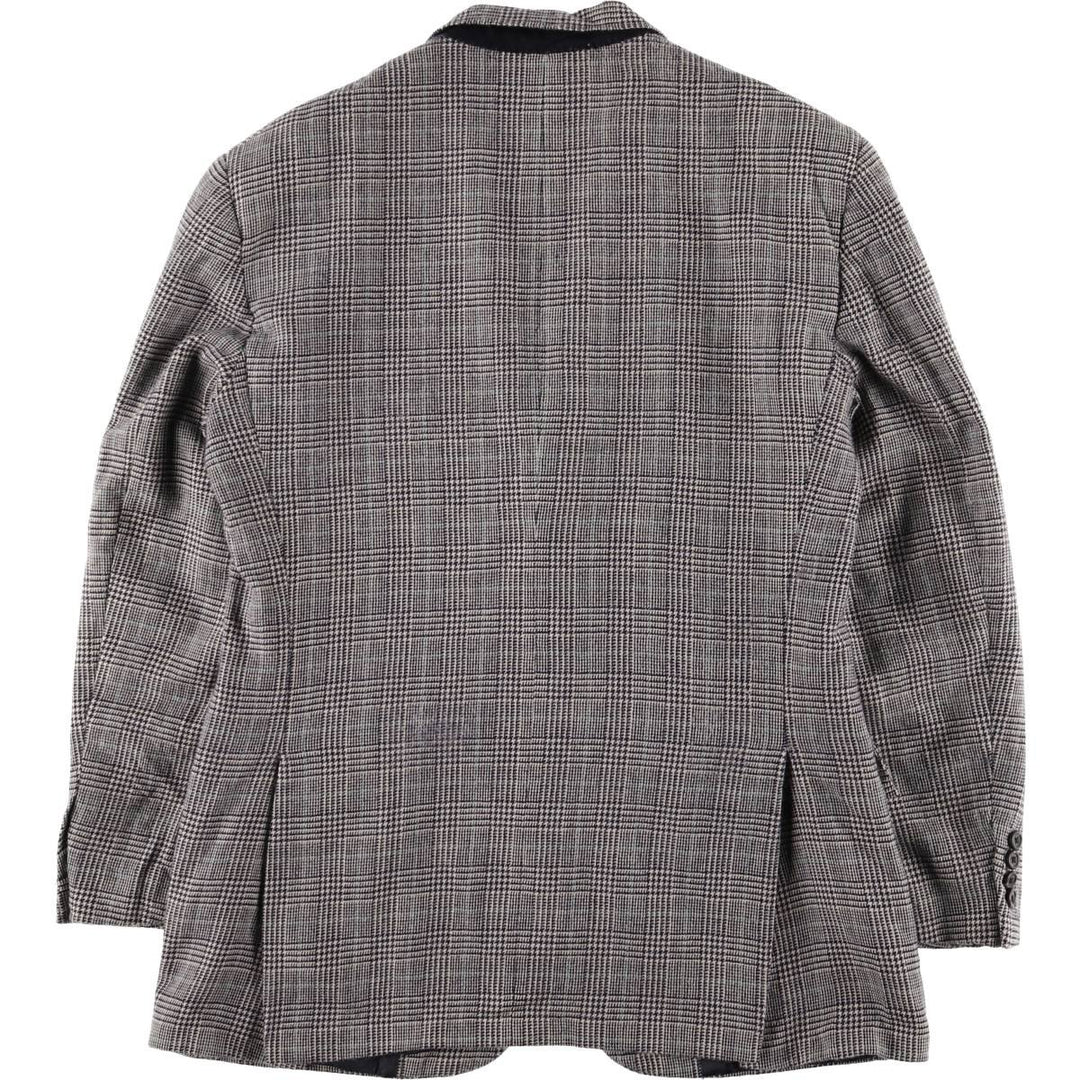 90'S Polo by Ralph Lauren Glen Plaid Wool Tailored Jacket, Made in USA, Men's Size M Lamb wool white type Vintage Second Hand