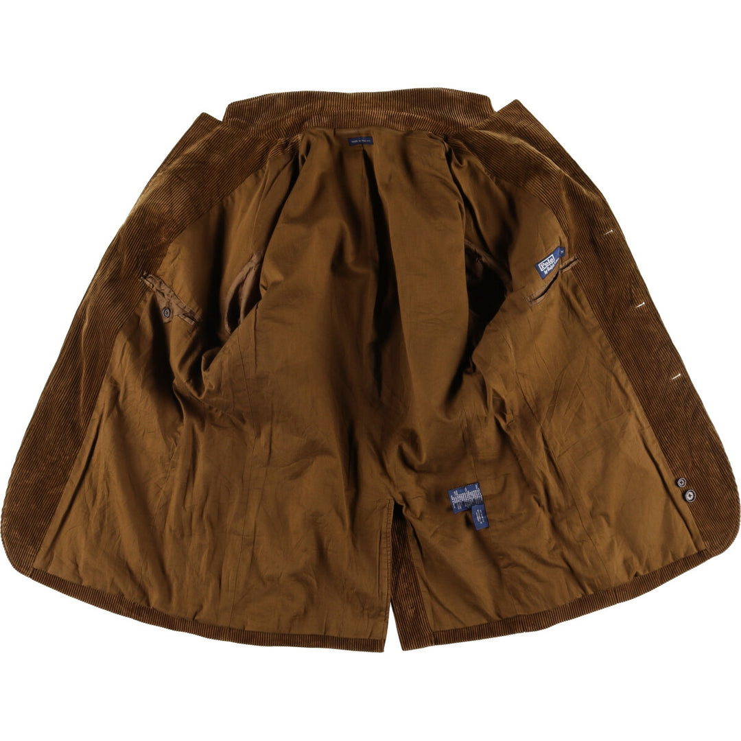 Ralph Lauren POLO by Ralph Lauren Corduroy Tailored Jacket, Men's Size Medium cotton brown type Vintage Second Hand