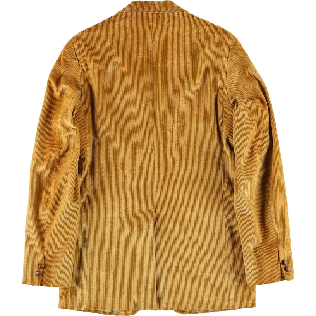 Vintage 1990'S Brooks Brothers BROOKSGATE corduroy tailored jacket, men's size M unclear ocher yellow type Vintage Second Hand