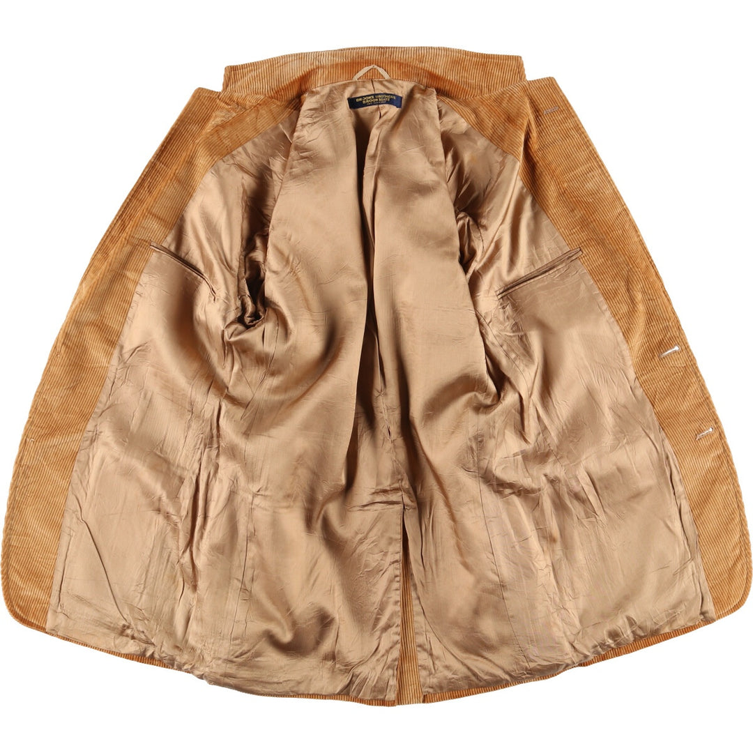 Vintage 1990'S Brooks Brothers BROOKSGATE corduroy tailored jacket, men's size M unclear ocher yellow type Vintage Second Hand