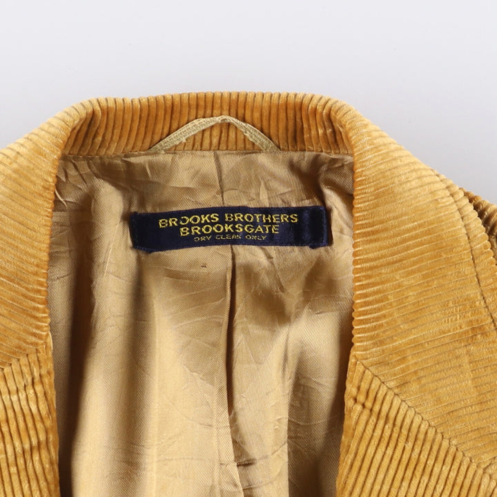 Vintage 1990'S Brooks Brothers BROOKSGATE corduroy tailored jacket, men's size M unclear ocher yellow type Vintage Second Hand