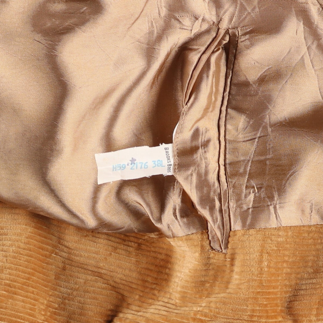 Vintage 1990'S Brooks Brothers BROOKSGATE corduroy tailored jacket, men's size M unclear ocher yellow type Vintage Second Hand