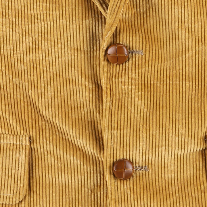 Vintage 1990'S Brooks Brothers BROOKSGATE corduroy tailored jacket, men's size M unclear ocher yellow type Vintage Second Hand