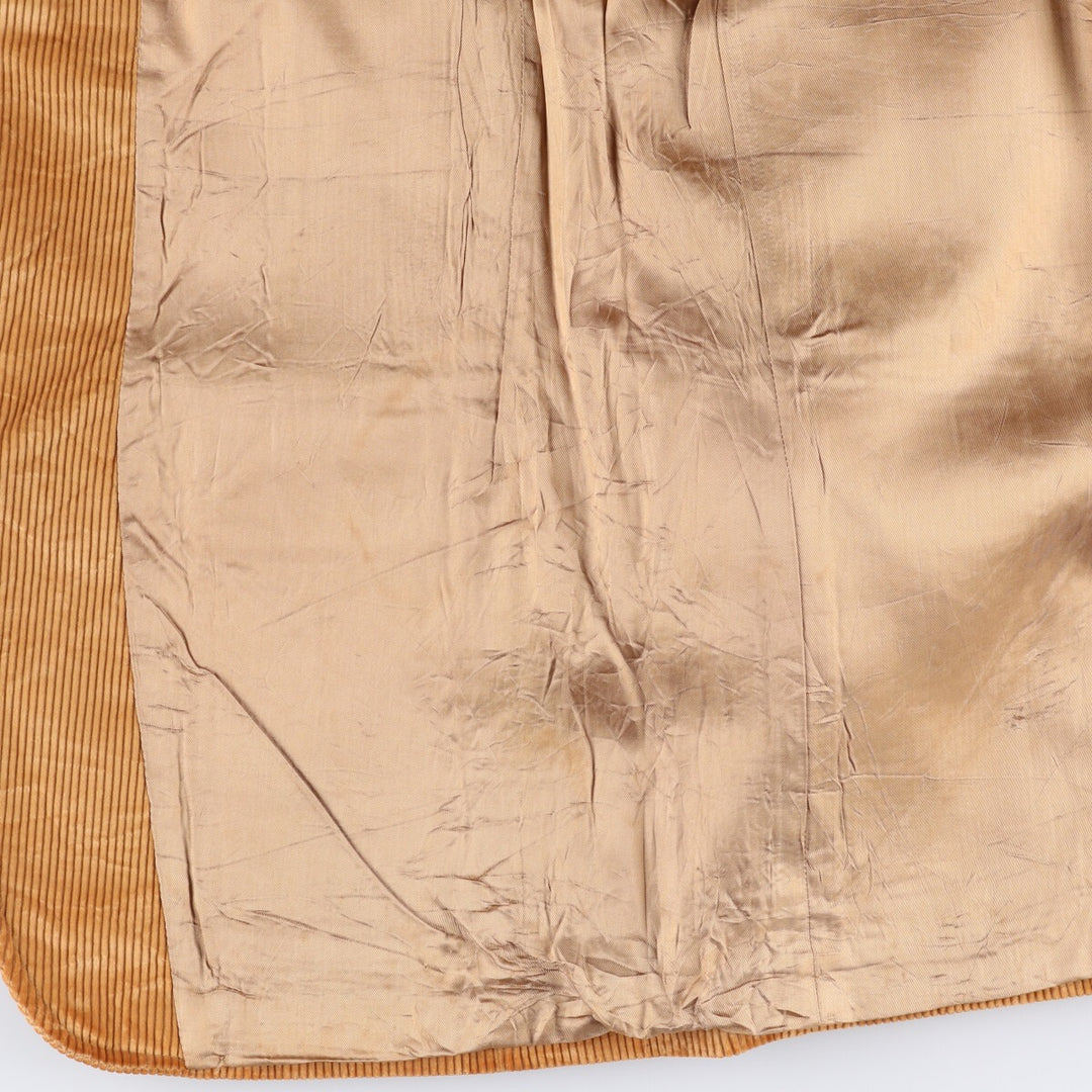 Vintage 1990'S Brooks Brothers BROOKSGATE corduroy tailored jacket, men's size M unclear ocher yellow type Vintage Second Hand