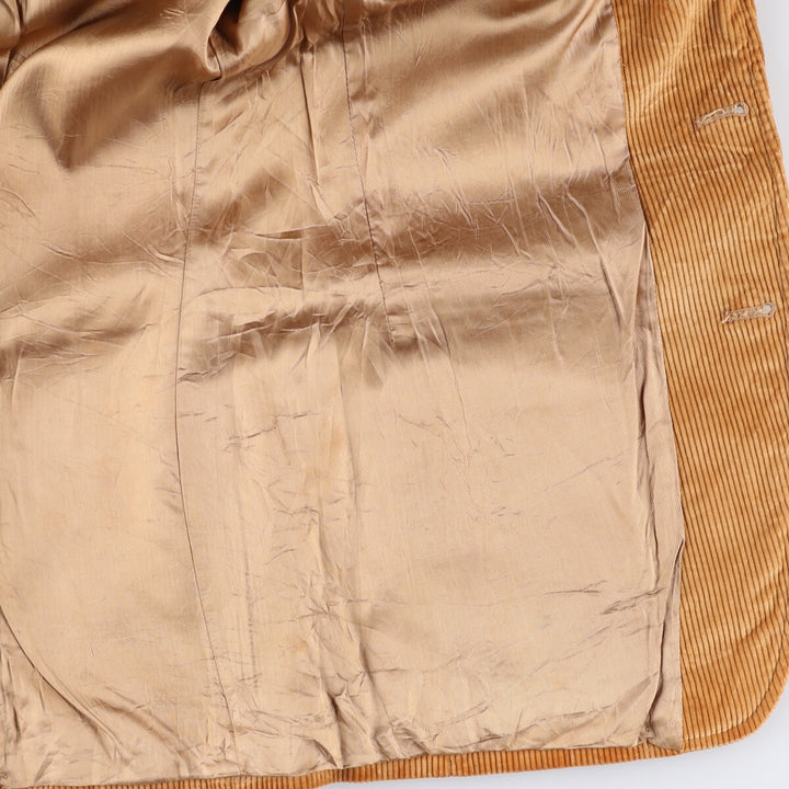Vintage 1990'S Brooks Brothers BROOKSGATE corduroy tailored jacket, men's size M unclear ocher yellow type Vintage Second Hand
