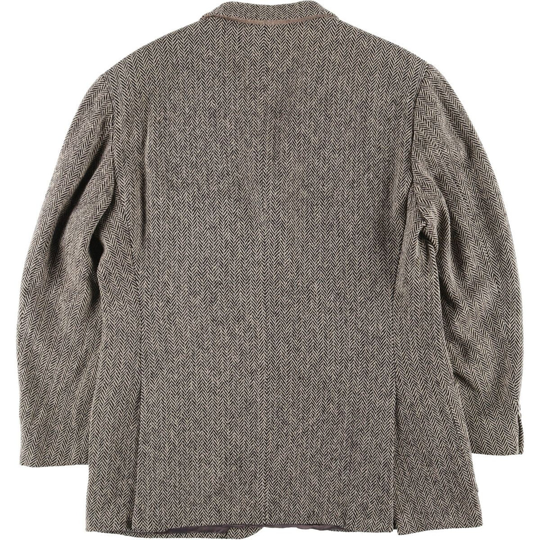 80s-90'S Ralph Lauren POLO by Ralph Lauren Herringbone Wool Tailored Jacket, Made in Italy, Men's Size L wool gray type Vintage Second Hand