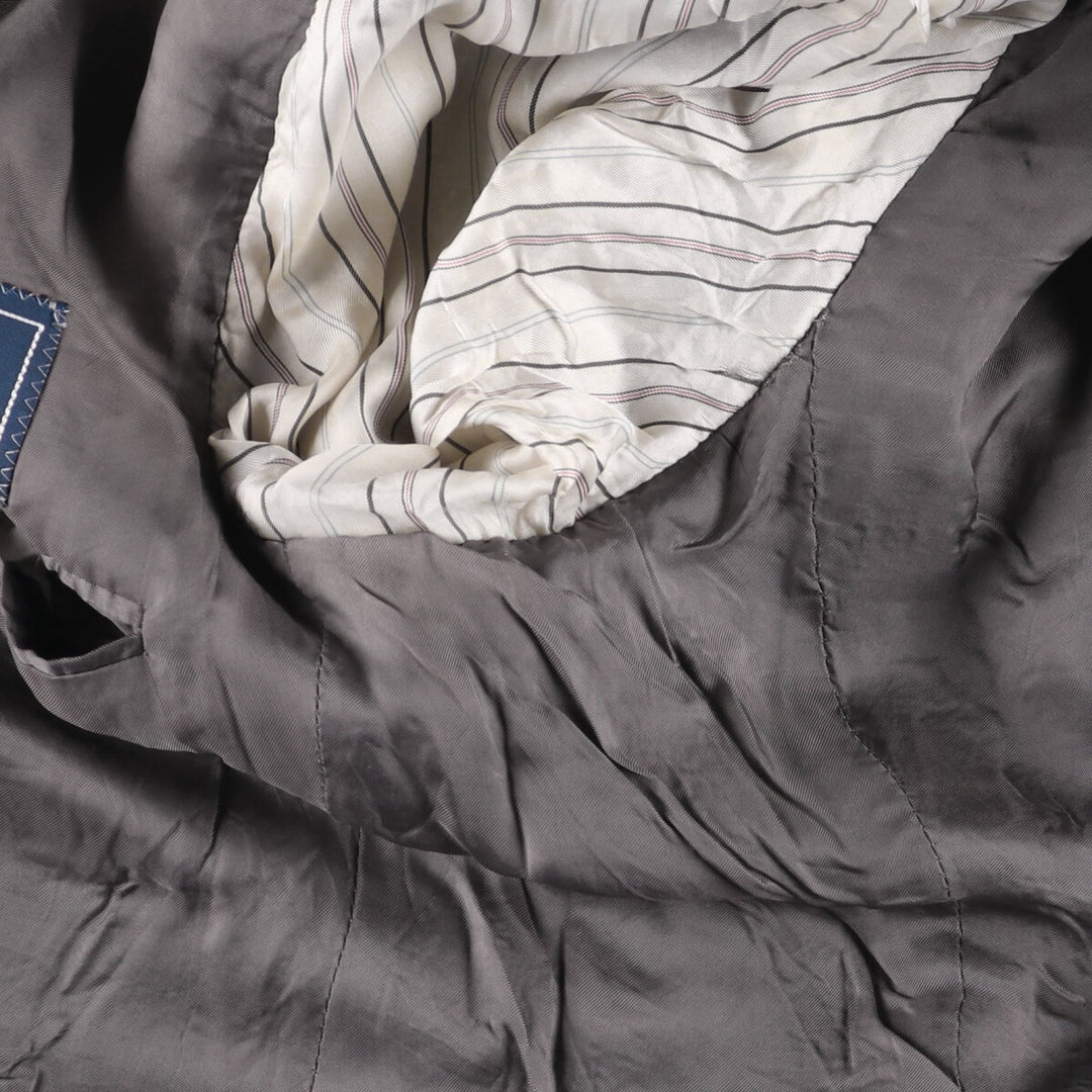 80s-90'S Ralph Lauren POLO by Ralph Lauren Herringbone Wool Tailored Jacket, Made in Italy, Men's Size L wool gray type Vintage Second Hand