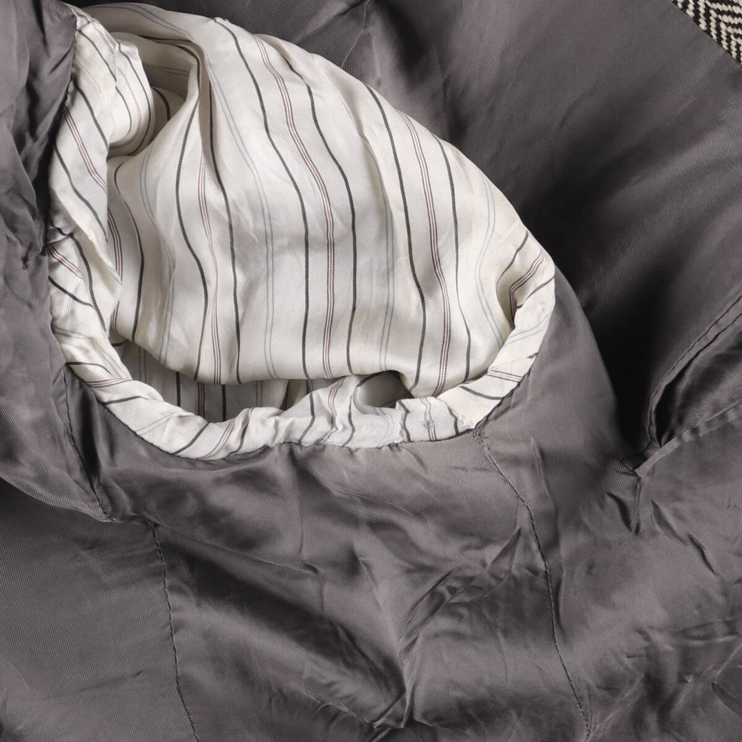 80s-90'S Ralph Lauren POLO by Ralph Lauren Herringbone Wool Tailored Jacket, Made in Italy, Men's Size L wool gray type Vintage Second Hand