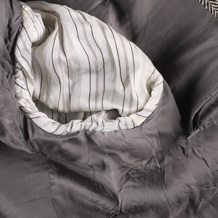 80s-90'S Ralph Lauren POLO by Ralph Lauren Herringbone Wool Tailored Jacket, Made in Italy, Men's Size L wool gray type Vintage Second Hand