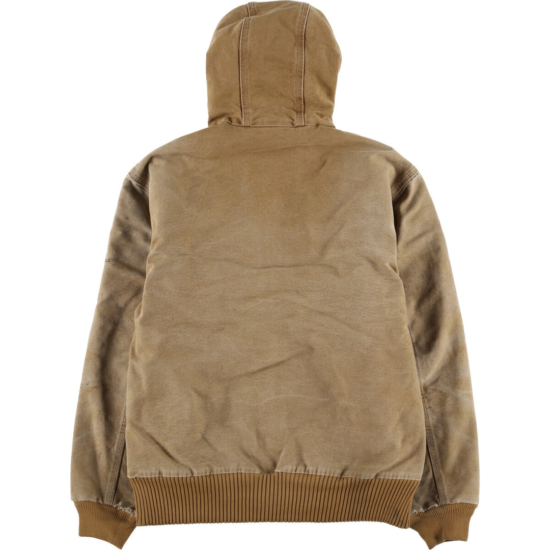 Carhartt Active Jacket Duck Full Zip Hoodie Men's S cotton Beige type Vintage Second Hand