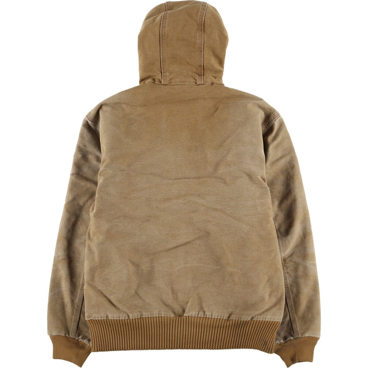 Carhartt Active Jacket Duck Full Zip Hoodie Men's S cotton Beige type Vintage Second Hand
