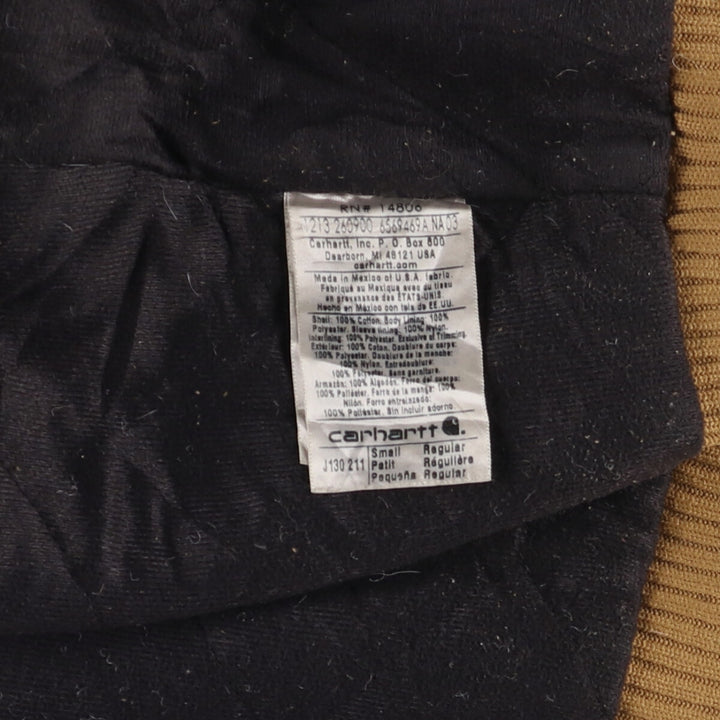 Carhartt Active Jacket Duck Full Zip Hoodie Men's S cotton Beige type Vintage Second Hand