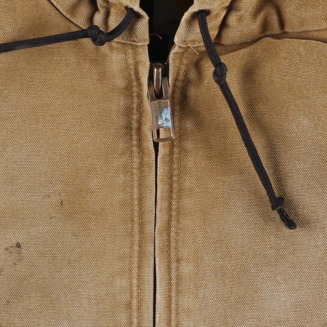Carhartt Active Jacket Duck Full Zip Hoodie Men's S cotton Beige type Vintage Second Hand