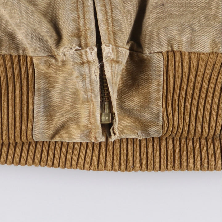 Carhartt Active Jacket Duck Full Zip Hoodie Men's S cotton Beige type Vintage Second Hand