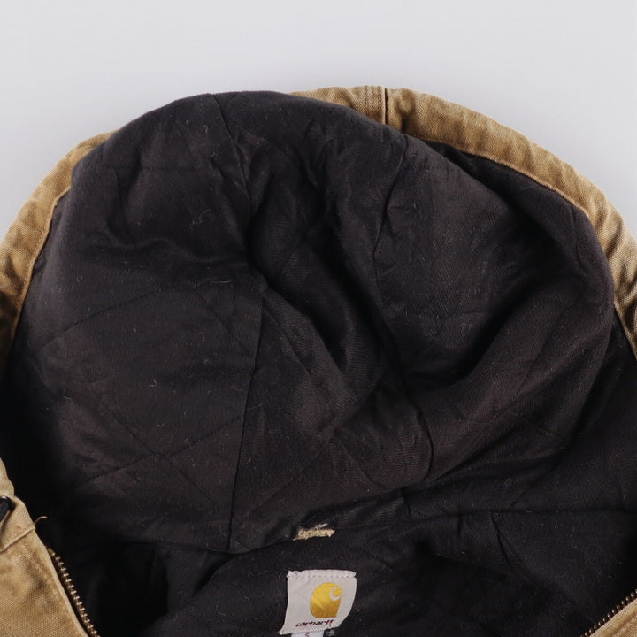 Carhartt Active Jacket Duck Full Zip Hoodie Men's S cotton Beige type Vintage Second Hand