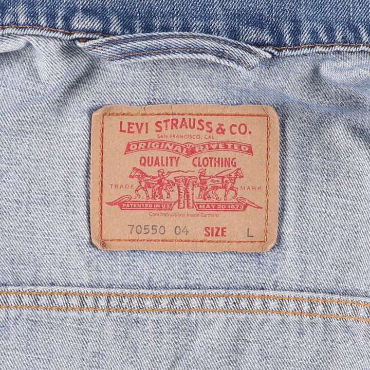 2000'S Levi's 70550-0414 Euro Model Denim Jacket, Men's Size L cotton blue type Vintage Second Hand