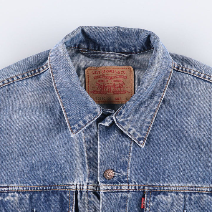2000'S Levi's 70550-0414 Euro Model Denim Jacket, Men's Size L cotton blue type Vintage Second Hand