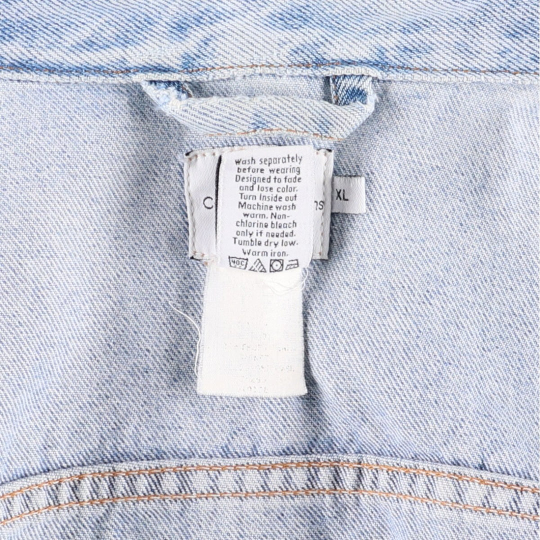 90'S Calvin Klein Jeans Denim Jacket, Made in USA, Men's Size XL, Vintage cotton blue type Vintage Second Hand