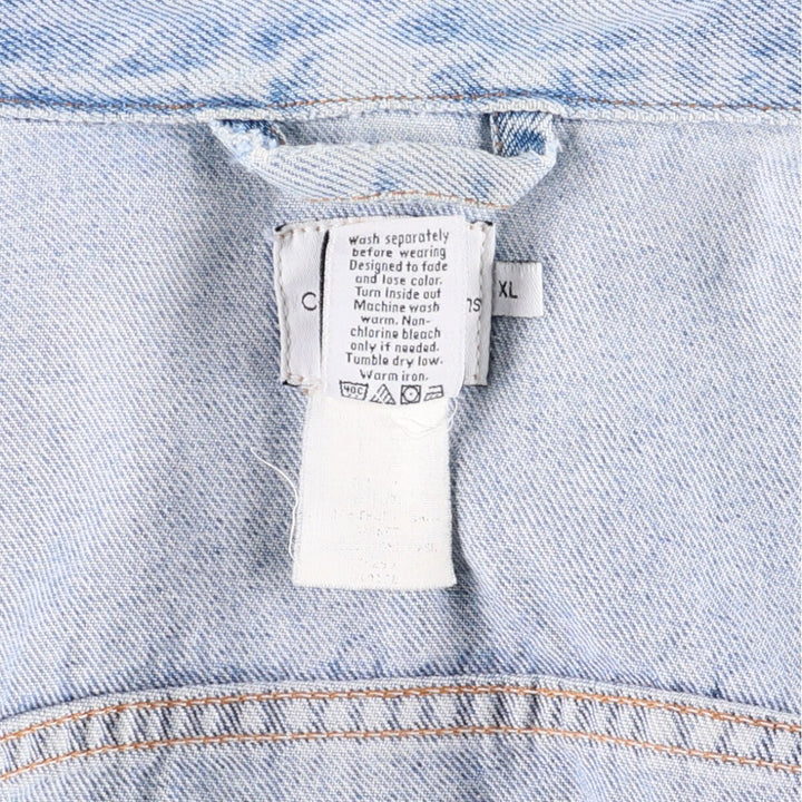 90'S Calvin Klein Jeans Denim Jacket, Made in USA, Men's Size XL, Vintage cotton blue type Vintage Second Hand