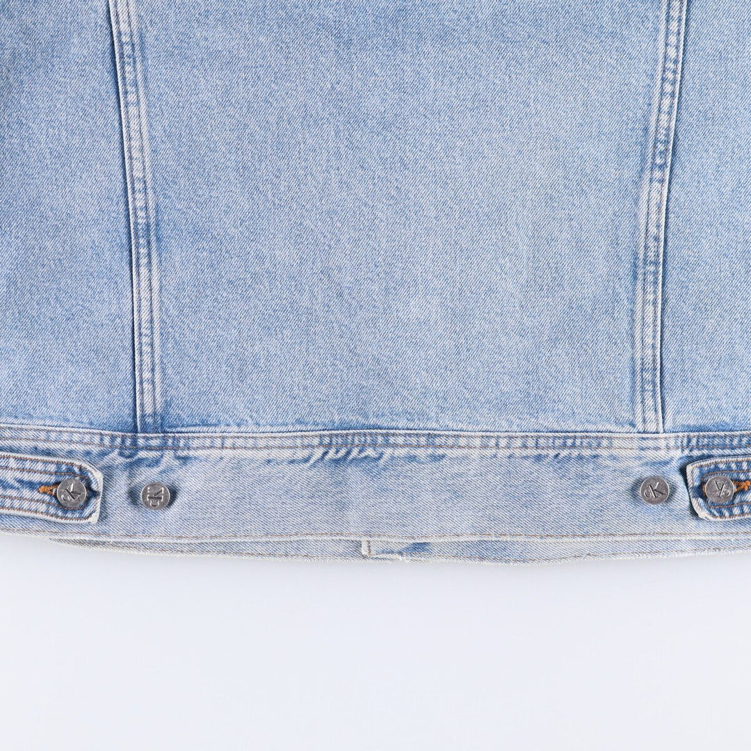 90'S Calvin Klein Jeans Denim Jacket, Made in USA, Men's Size XL, Vintage cotton blue type Vintage Second Hand