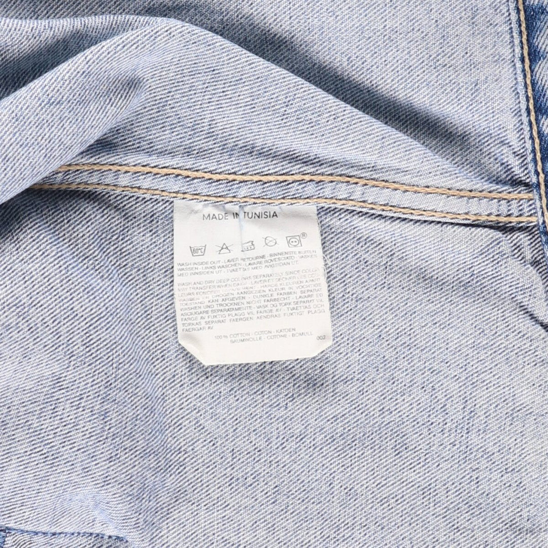 90'S Levi's 70503-0215 Denim Jacket, Men's XXL, Vintage cotton blue type Vintage Second Hand