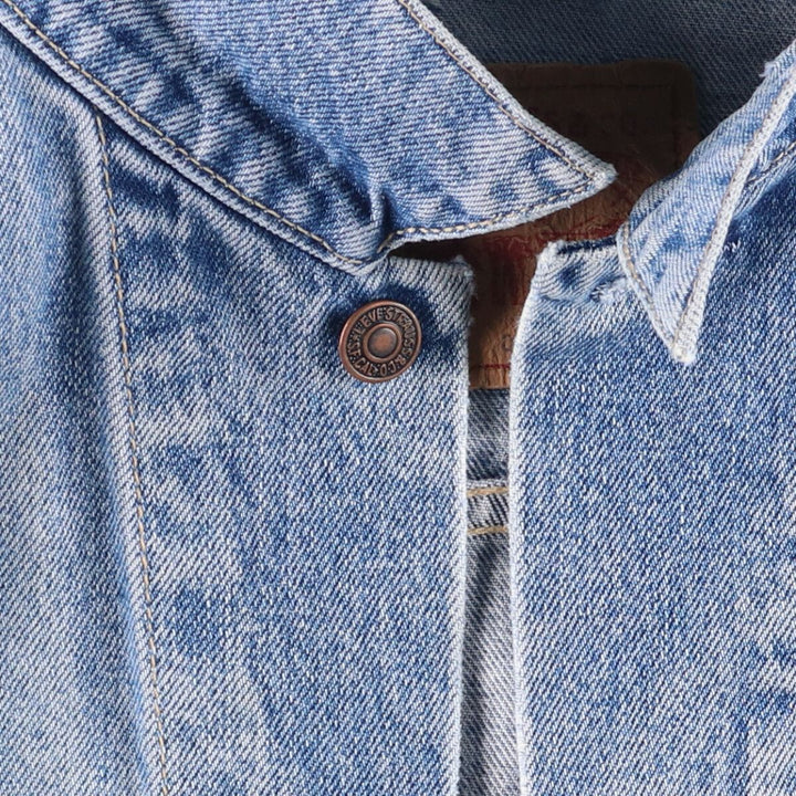 90'S Levi's 70503-0215 Denim Jacket, Men's XXL, Vintage cotton blue type Vintage Second Hand