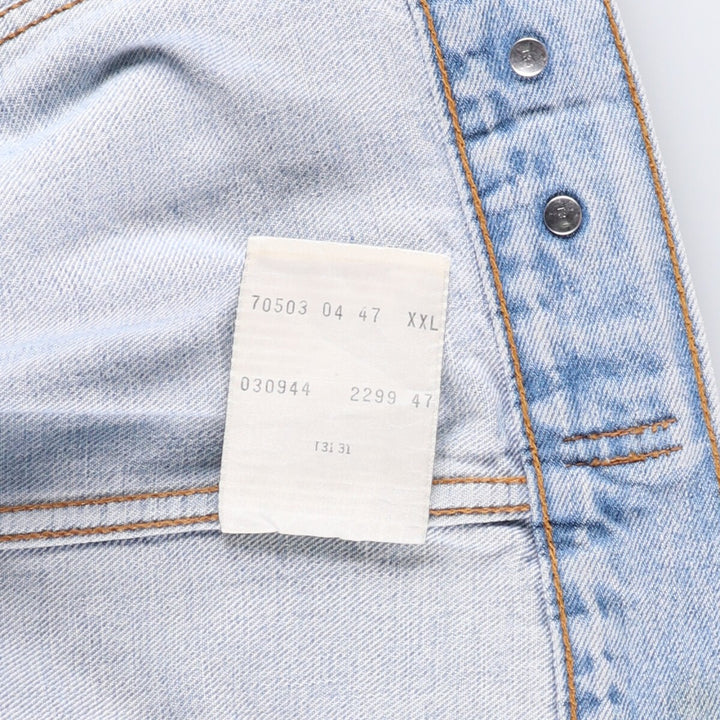 90'S Levi's 70503-0447 Denim Jacket, Men's XXL, Vintage cotton blue type Vintage Second Hand