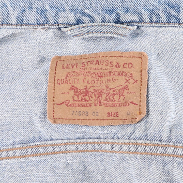 90'S Levi's 70503-0214 Denim Jacket, Men's Size Medium, Vintage cotton blue type Vintage Second Hand