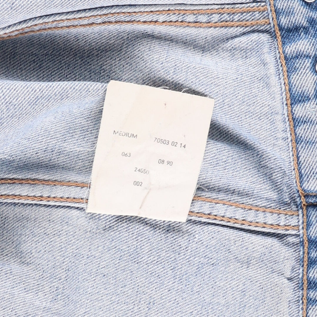 90'S Levi's 70503-0214 Denim Jacket, Men's Size Medium, Vintage cotton blue type Vintage Second Hand