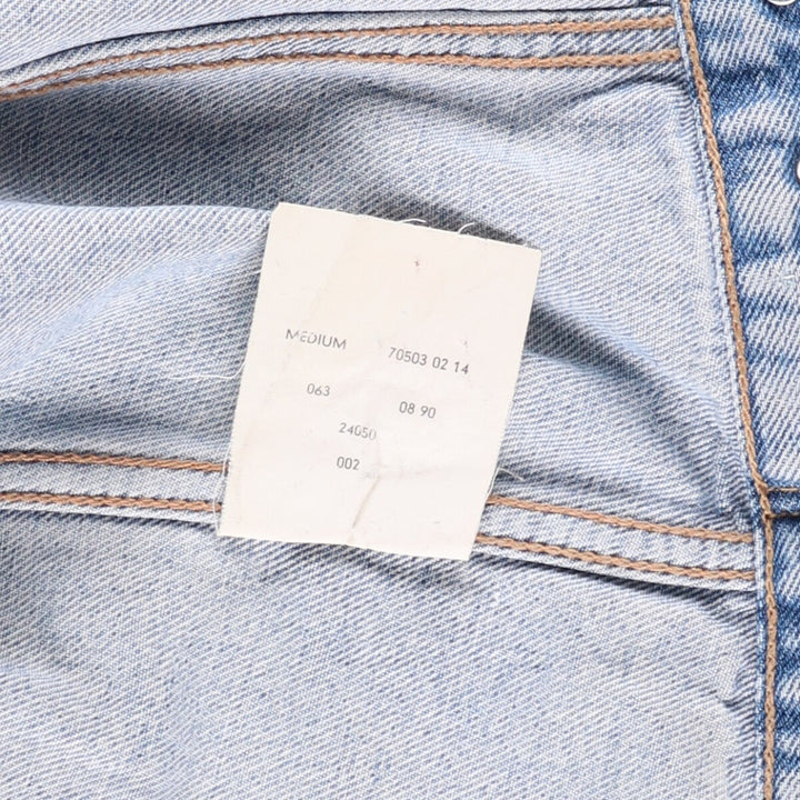 90'S Levi's 70503-0214 Denim Jacket, Men's Size Medium, Vintage cotton blue type Vintage Second Hand