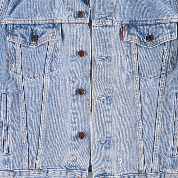 90'S Levi's 70503-0214 Denim Jacket, Men's Size Medium, Vintage cotton blue type Vintage Second Hand