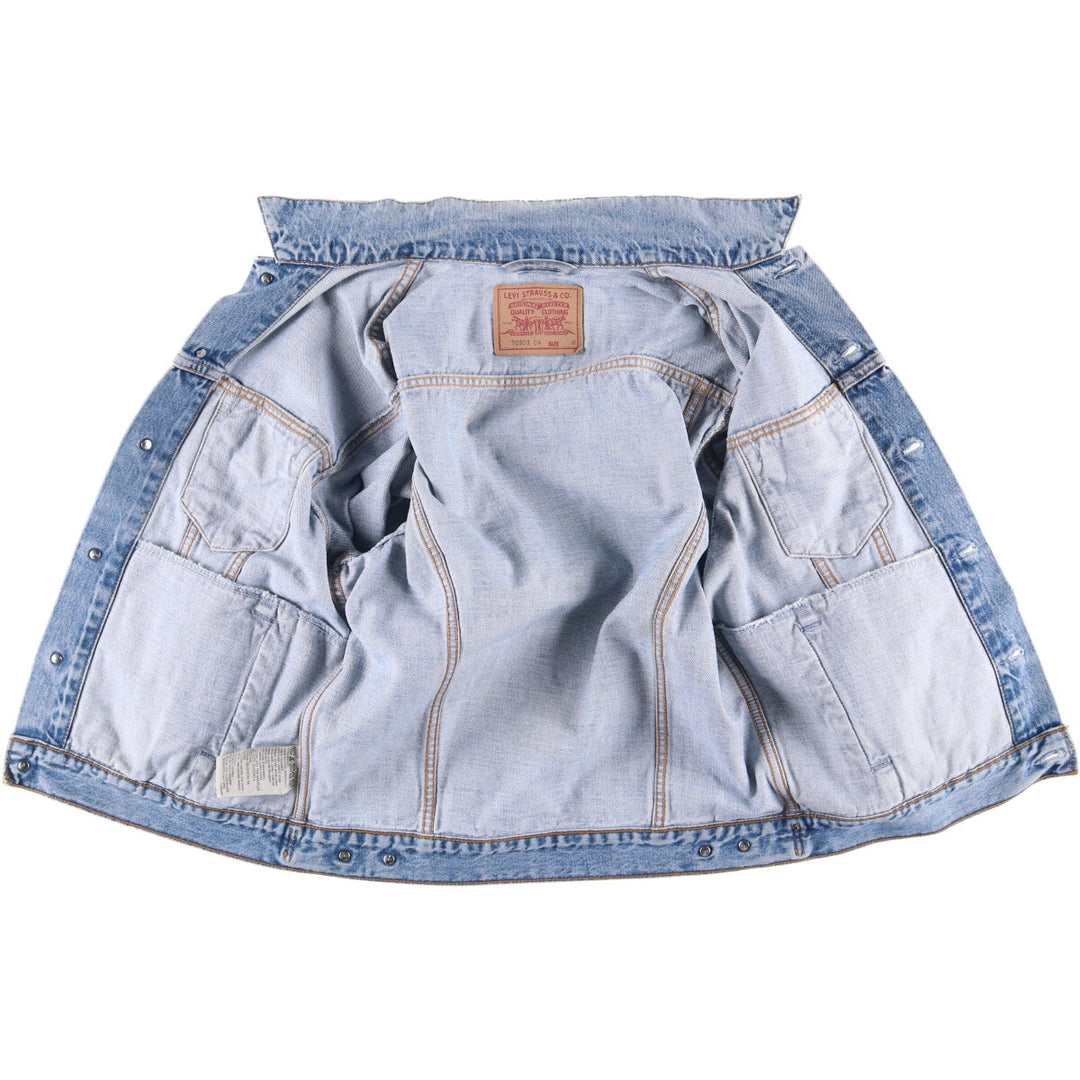 90'S Levi's 70503-0414 Euro Model Denim Jacket, Men's Size Medium, Vintage cotton blue type Vintage Second Hand