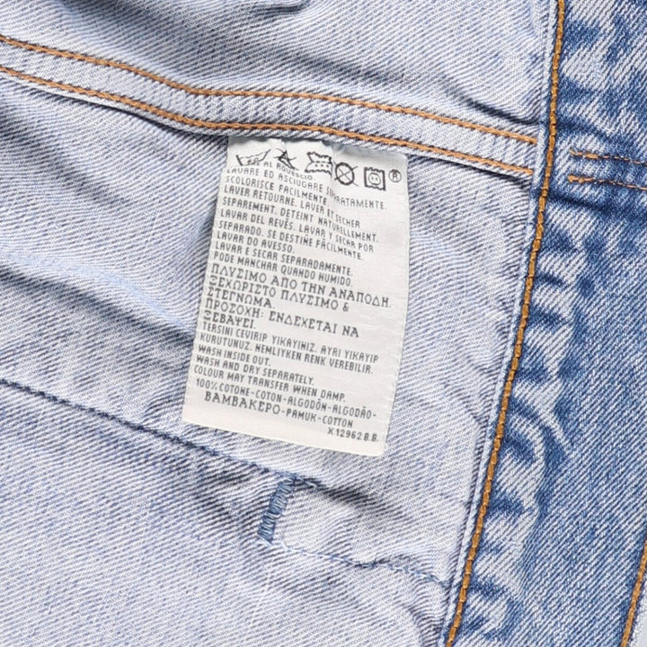 90'S Levi's 70503-0414 Euro Model Denim Jacket, Men's Size Medium, Vintage cotton blue type Vintage Second Hand