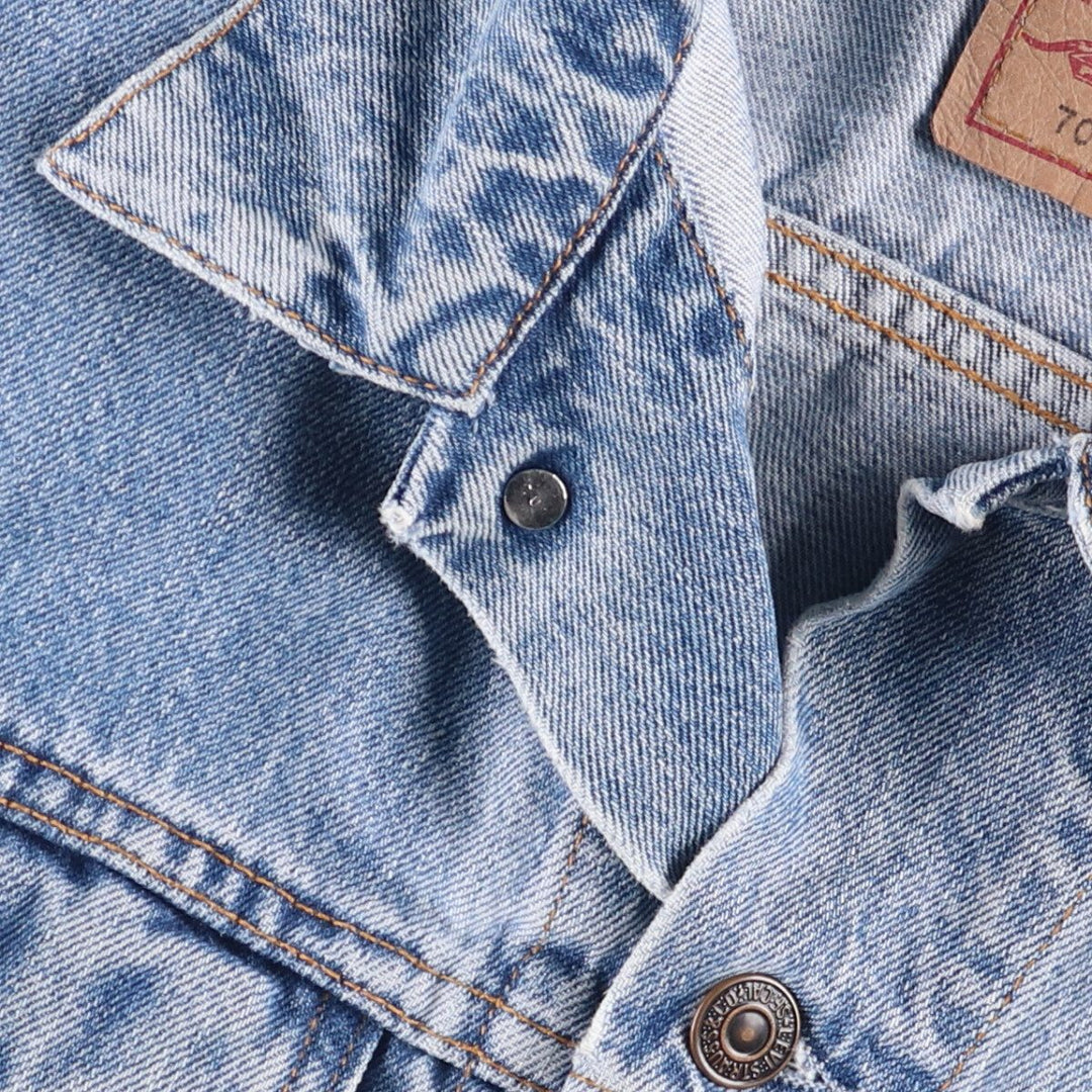 90'S Levi's 70503-0414 Euro Model Denim Jacket, Men's Size Medium, Vintage cotton blue type Vintage Second Hand