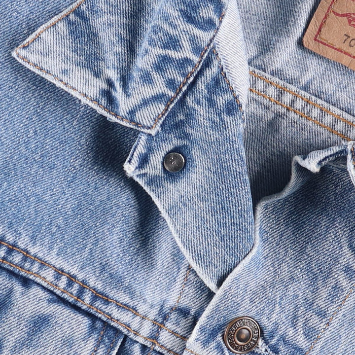 90'S Levi's 70503-0414 Euro Model Denim Jacket, Men's Size Medium, Vintage cotton blue type Vintage Second Hand