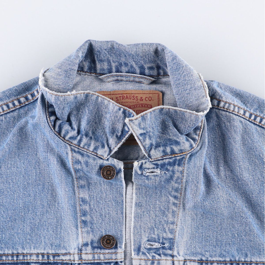 90'S Levi's 70503-0414 Euro Model Denim Jacket, Men's Size Medium, Vintage cotton blue type Vintage Second Hand