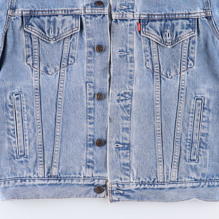 90'S Levi's 70503-0414 Euro Model Denim Jacket, Men's Size Medium, Vintage cotton blue type Vintage Second Hand
