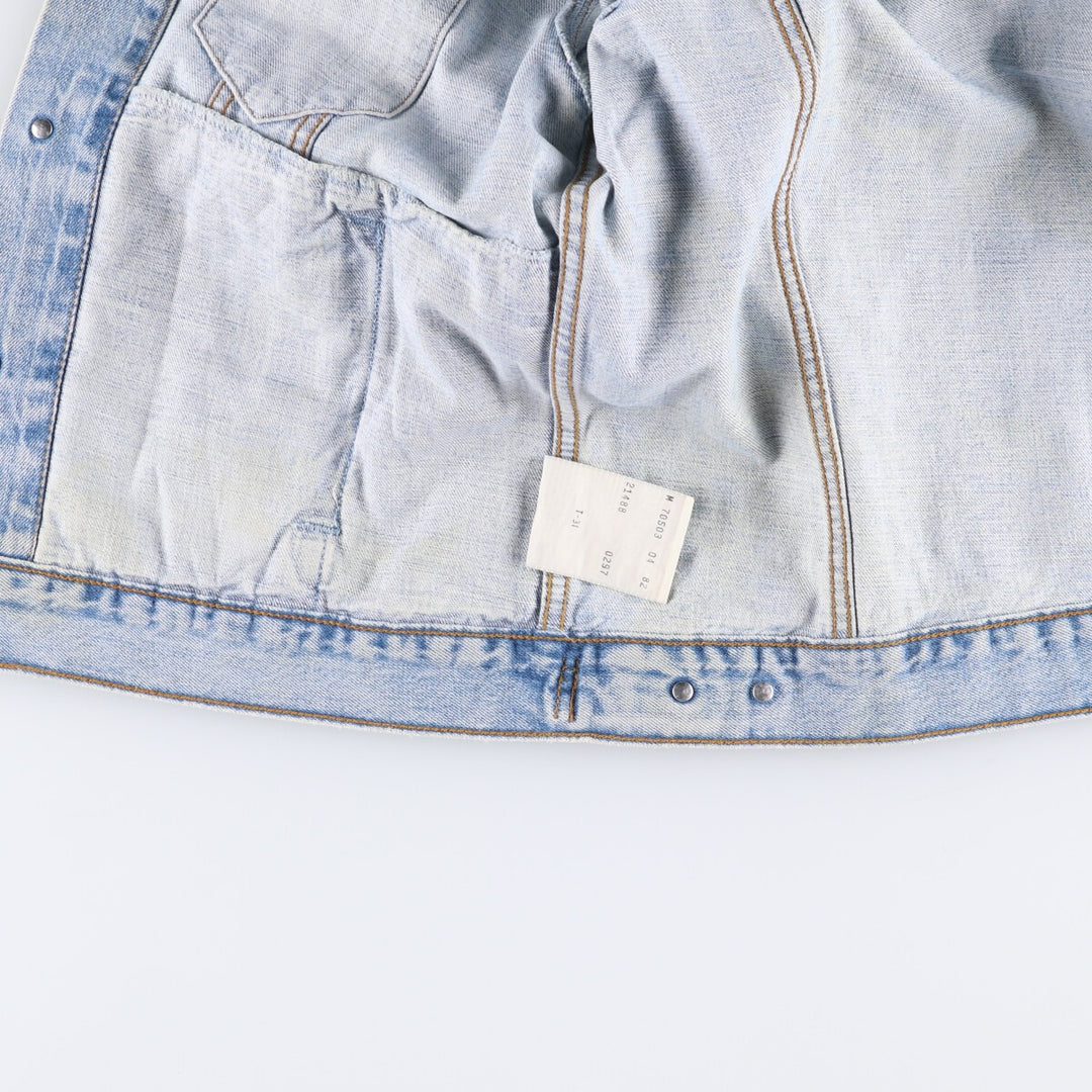 90'S Levi's 70503-0482 denim jacket, denim jacket, men's size M, vintage cotton blue type Vintage Second Hand