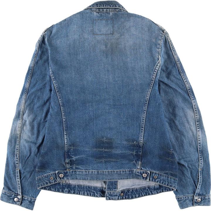 2000'S Levi's ENGINEERED 70100-1655 draped Euro model denim jacket, men's size L cotton blue type Vintage Second Hand