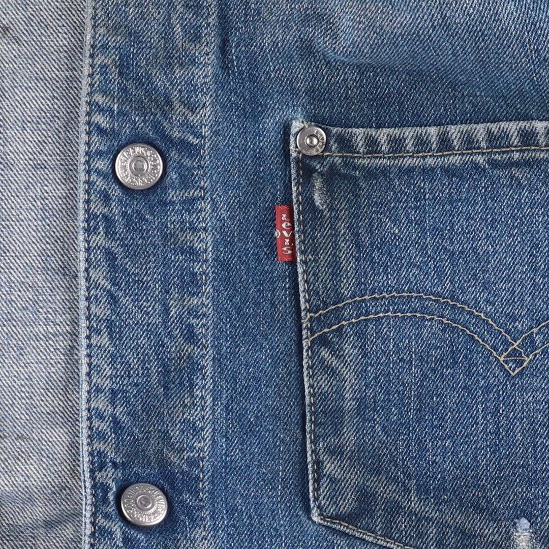 2000'S Levi's ENGINEERED 70100-1655 draped Euro model denim jacket, men's size L cotton blue type Vintage Second Hand