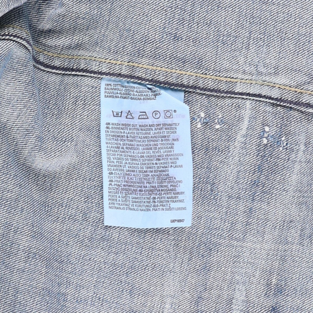 2000'S Levi's ENGINEERED 70100-1655 draped Euro model denim jacket, men's size L cotton blue type Vintage Second Hand