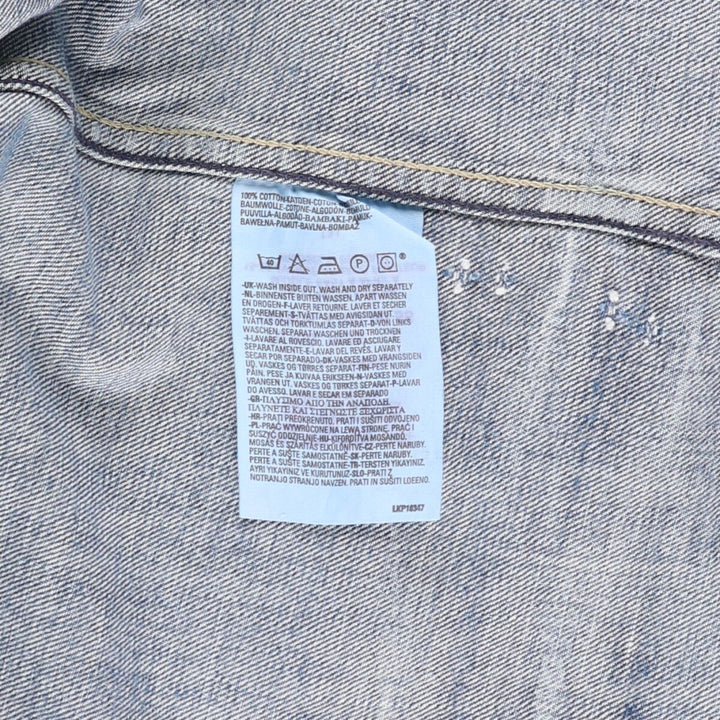 2000'S Levi's ENGINEERED 70100-1655 draped Euro model denim jacket, men's size L cotton blue type Vintage Second Hand