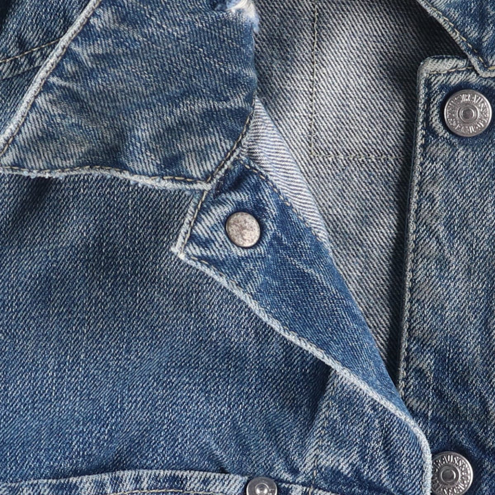 2000'S Levi's ENGINEERED 70100-1655 draped Euro model denim jacket, men's size L cotton blue type Vintage Second Hand