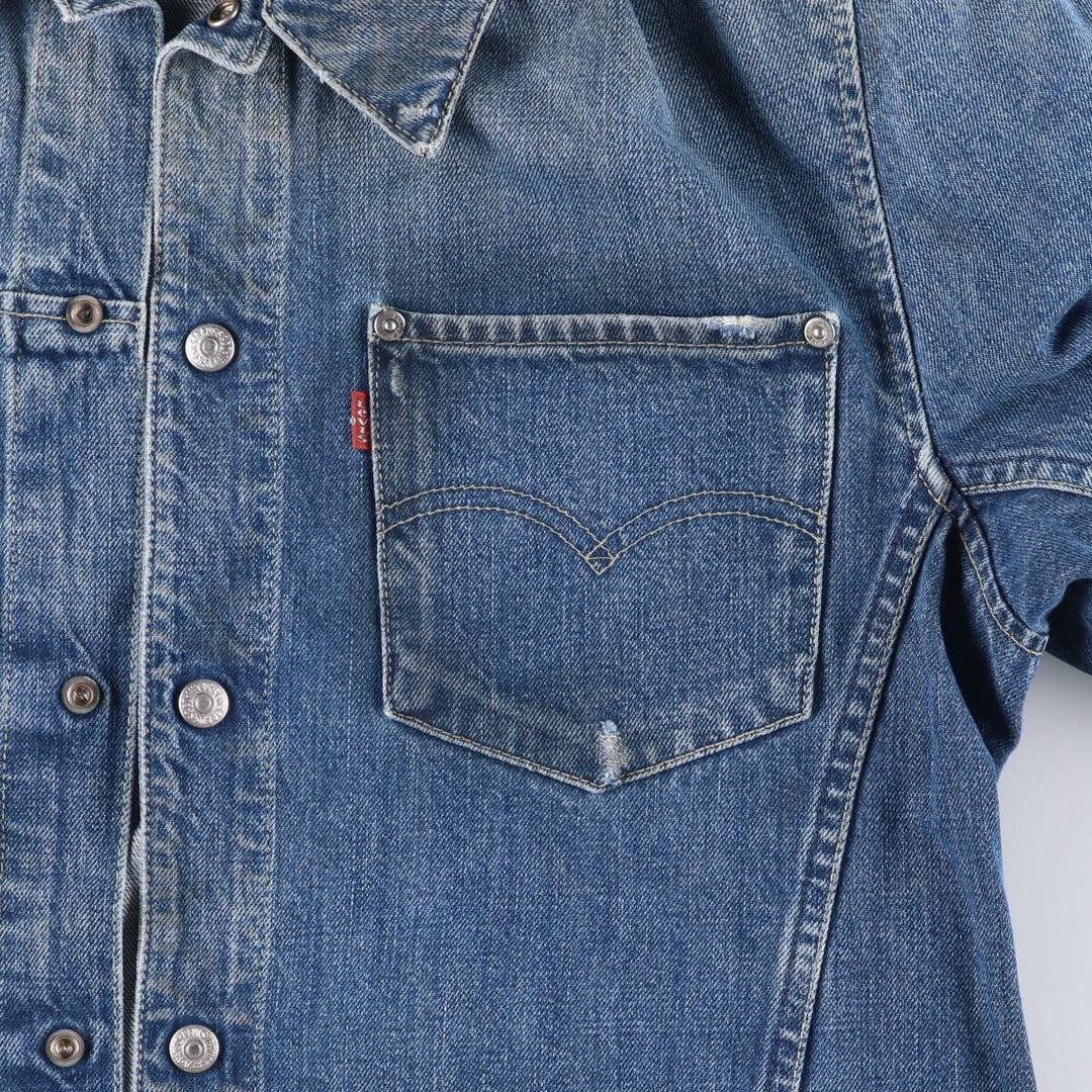 2000'S Levi's ENGINEERED 70100-1655 draped Euro model denim jacket, men's size L cotton blue type Vintage Second Hand