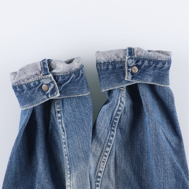 2000'S Levi's ENGINEERED 70100-1655 draped Euro model denim jacket, men's size L cotton blue type Vintage Second Hand